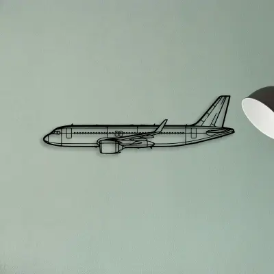 A320NEO 2 — XS (50 cm) metal wall art
