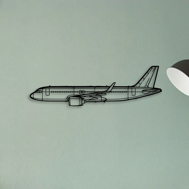 A320NEO 2 — XS (50 cm) metal wall art