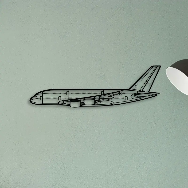 A380 800 — XS (50 cm) metal wall art