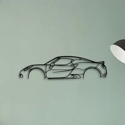 Alfa 4C — XS (50 cm) metal wall art