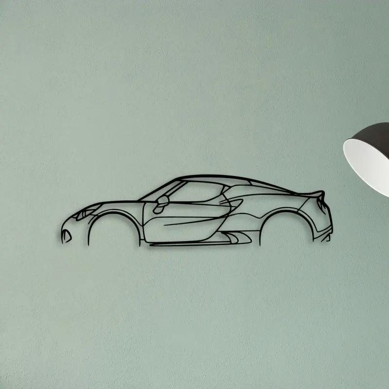 Alfa 4C — XS (50 cm) metal wall art