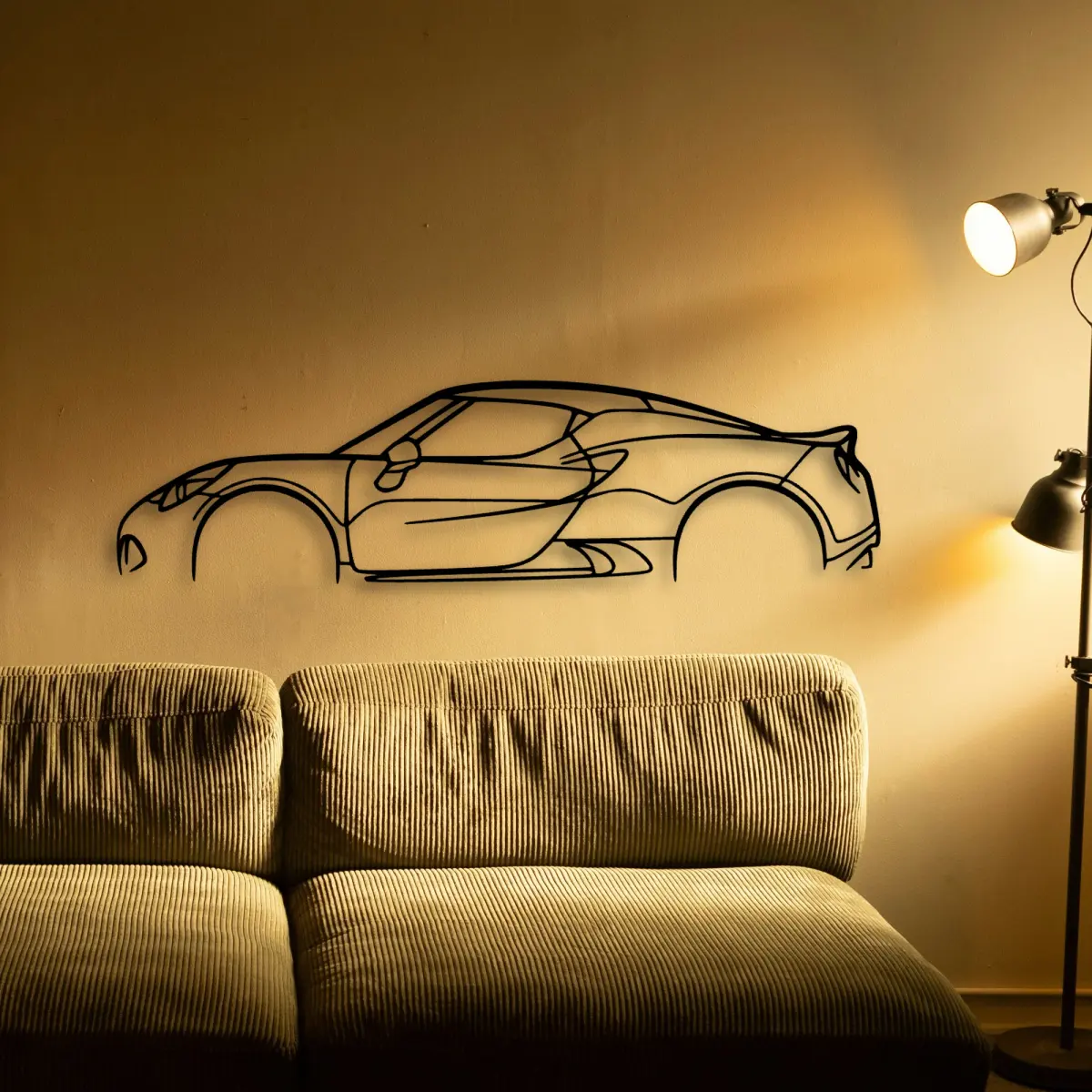 Alfa Romeo Alfa 4c form on a feature wall