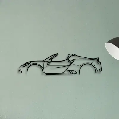 Alfa 4C Spider — XS (50 cm) metal wall art