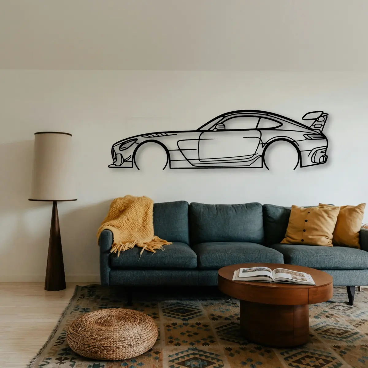 Mercedes-Benz AMG GT Black Series 2 outline on a focal wall