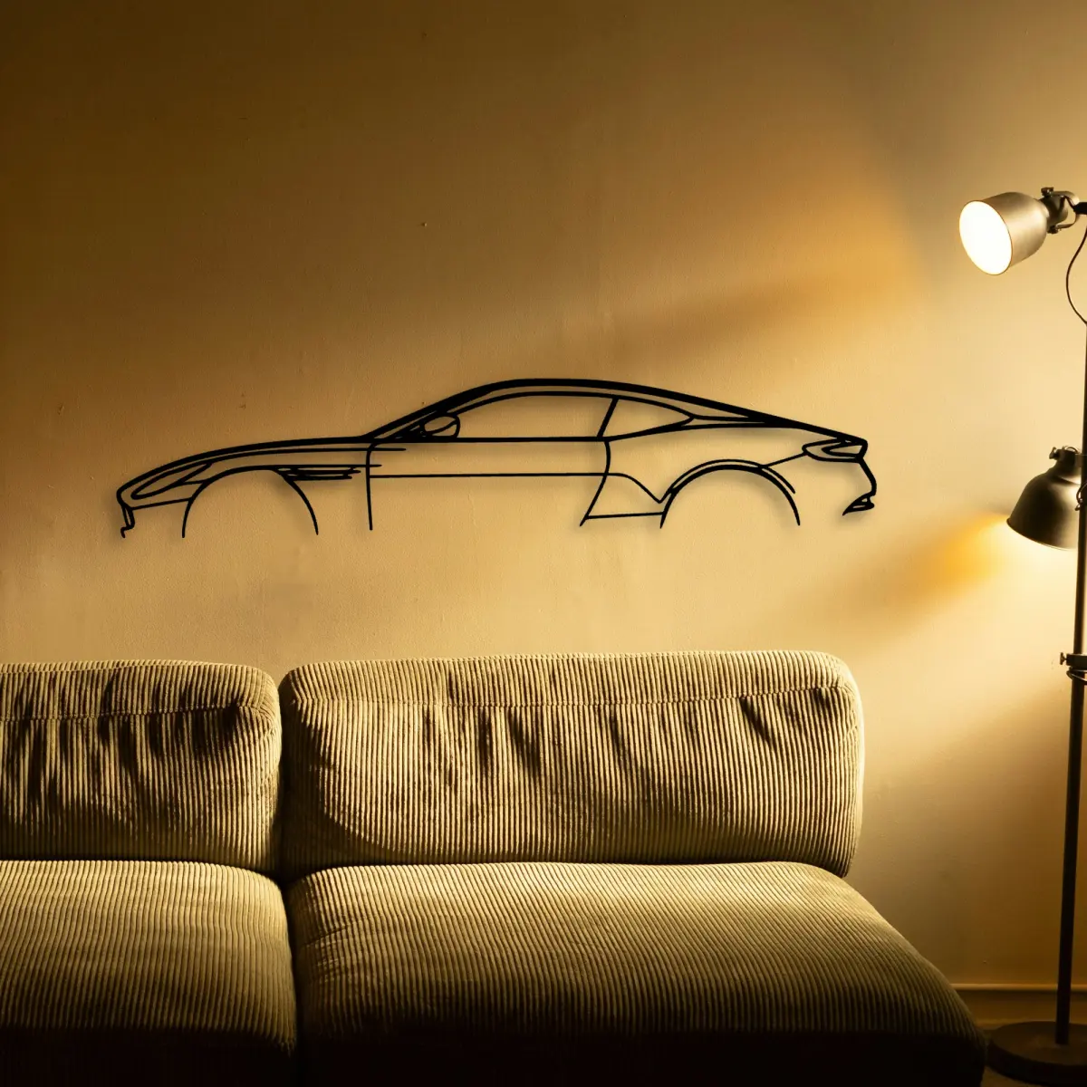 Aston Martin Aston Db11 outline on a focal wall