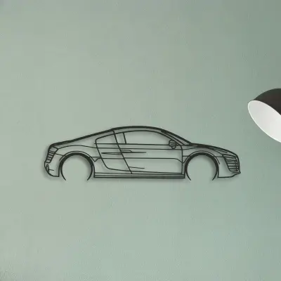 Audi R8 V10 — XS (50 cm) metal wall art