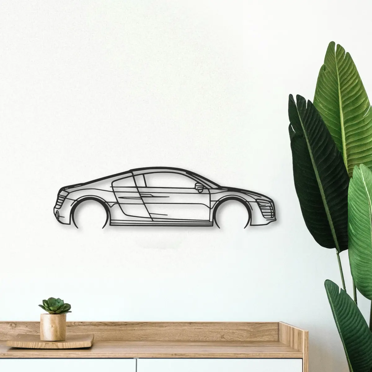 Audi Audi R8 V10 cut-metal silhouette from the Tinvibe range