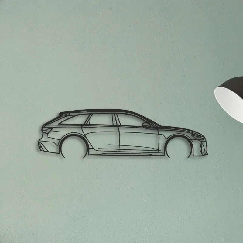 Audi RS6 — XS (50 cm) metal wall art