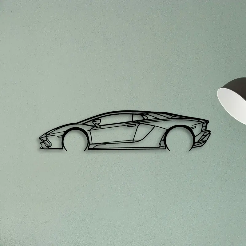 Aventador S — XS (50 cm) metal wall art