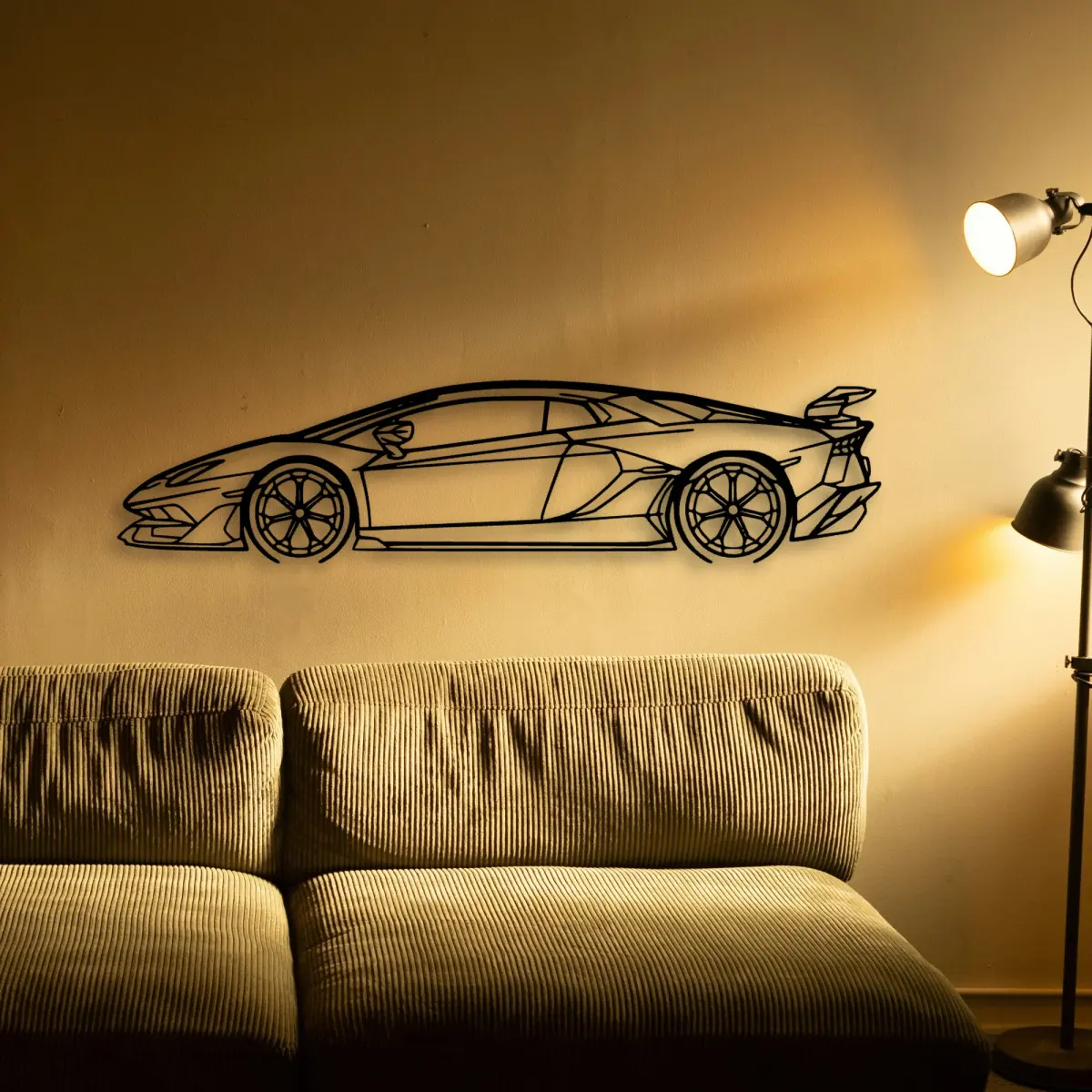 Lamborghini Aventador Svj 2021 cut-metal silhouette from the Tinvibe range