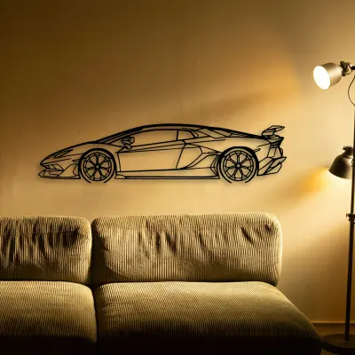 Lamborghini Aventador Svj 2021 cut-metal silhouette from the Tinvibe range