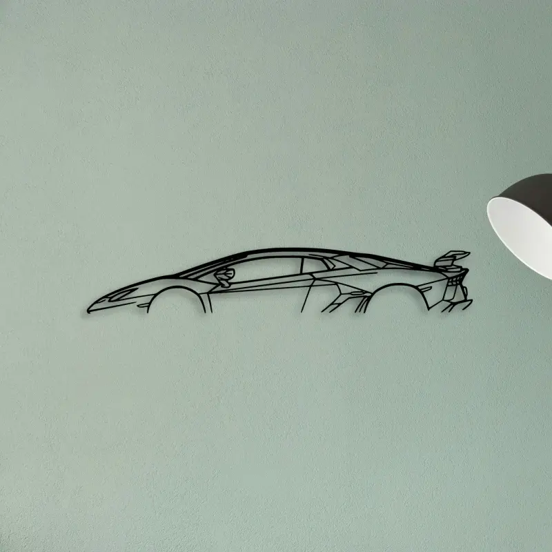 Aventador SVJ — XS (50 cm) metal wall art