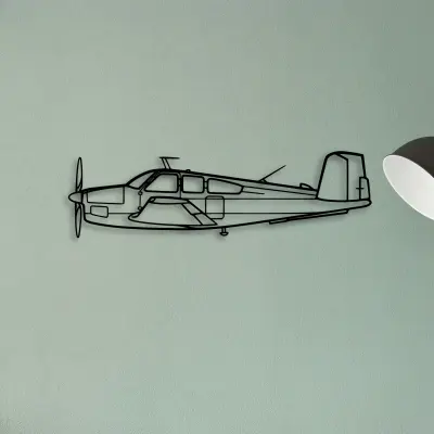 Beechcraft V35 — XS (50 cm) metal wall art