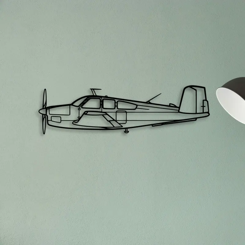 Beechcraft V35 — XS (50 cm) metal wall art