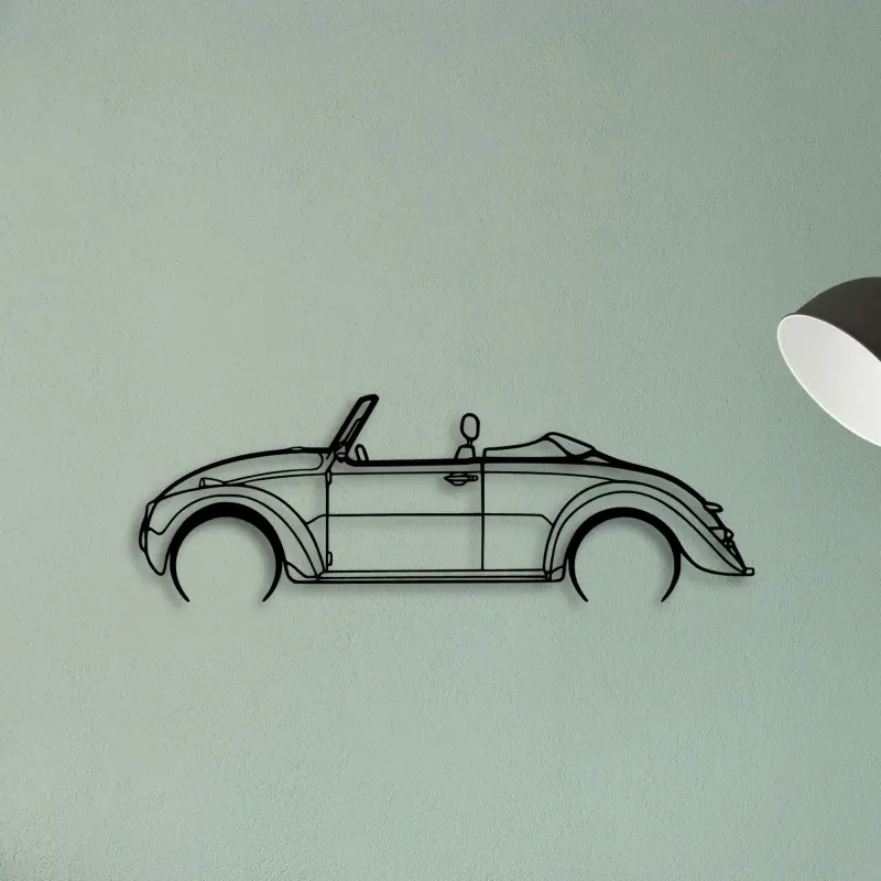 Beetle Speedster 1971 — XS (50 cm) metal wall art