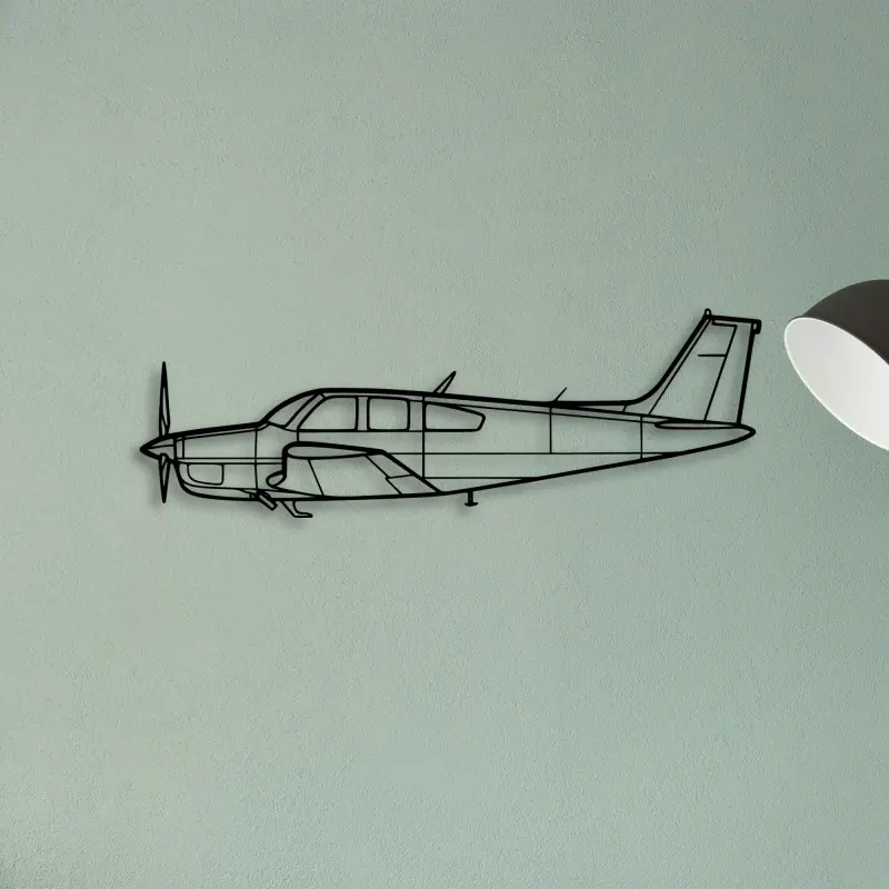 Bonanza F33A — XS (50 cm) metal wall art