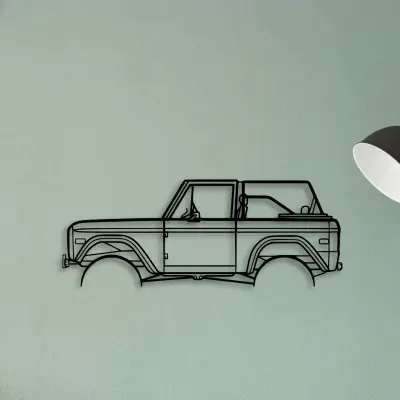 Bronco 1971 2 — XS (50 cm) metal wall art
