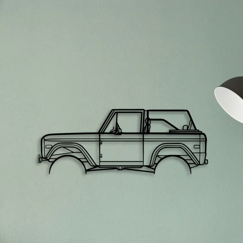 Bronco 1971 2 — XS (50 cm) metal wall art