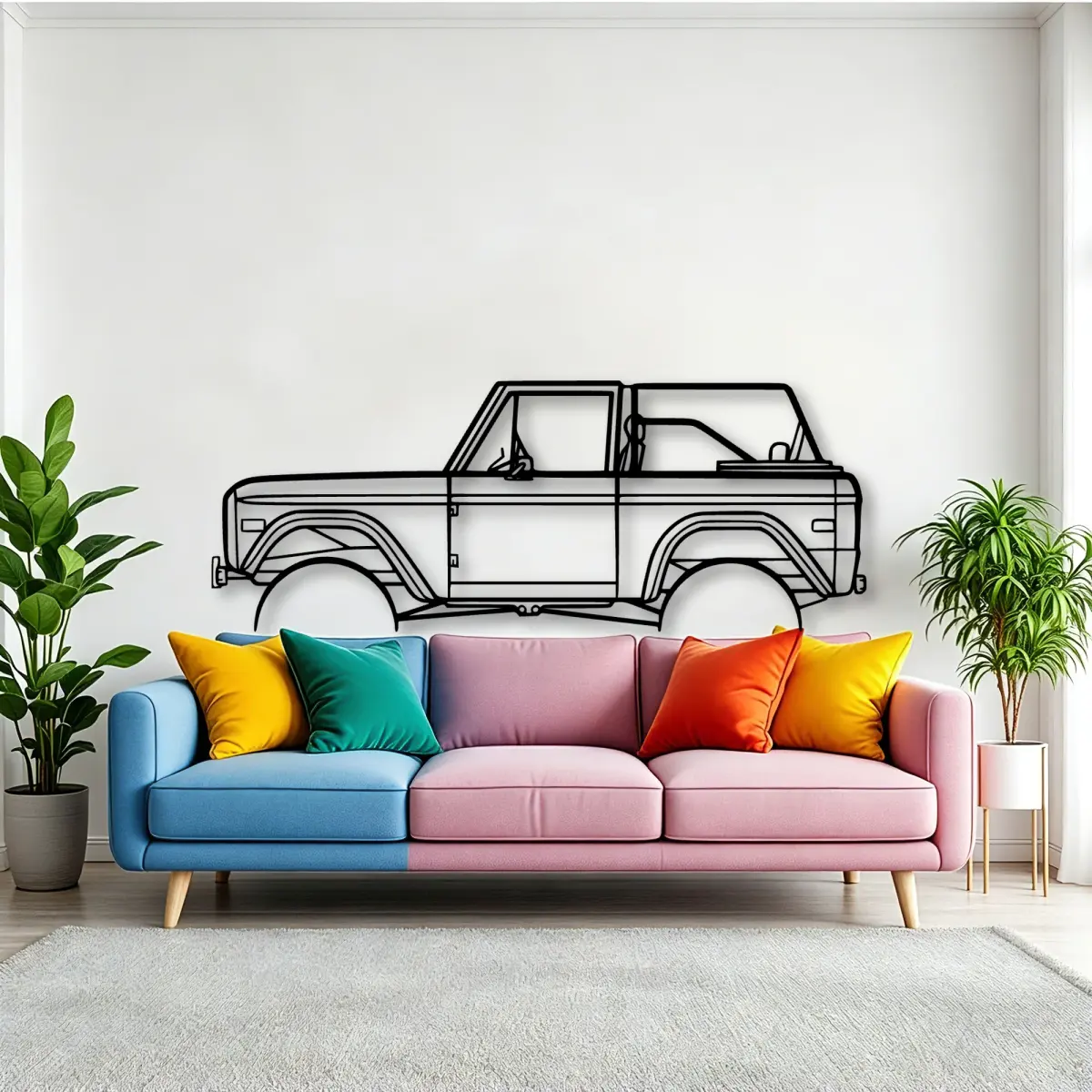 Ford Bronco 1971 2 metal profile from the Tinvibe range