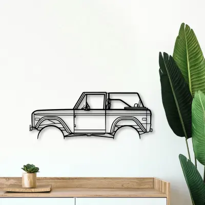 Ford Bronco 1971 2 cut-metal silhouette from the Tinvibe range