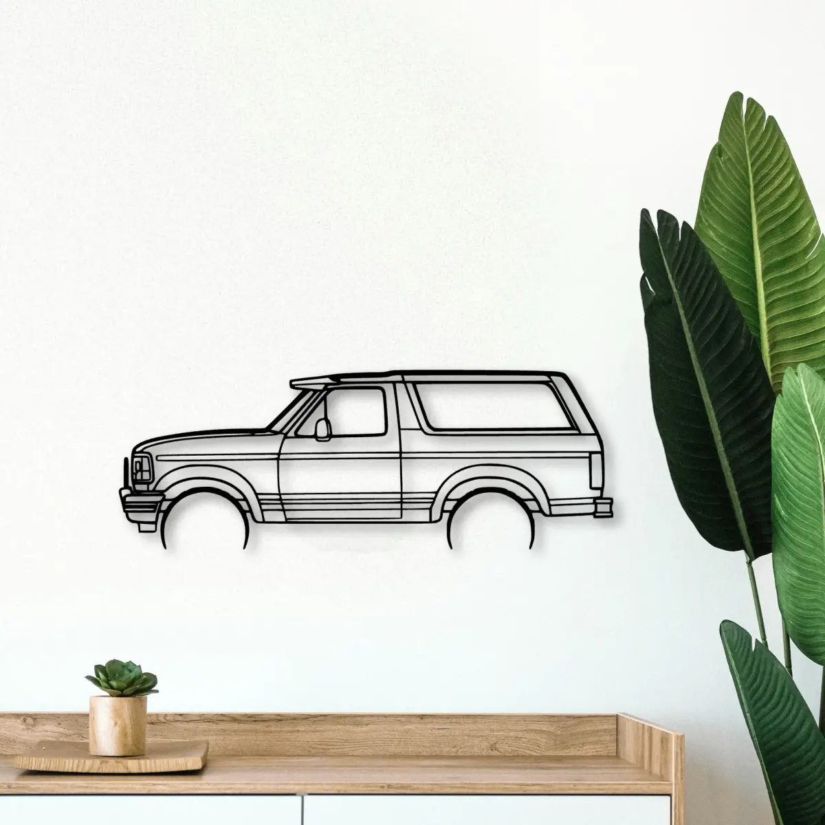 Ford Bronco Xlt 1995 cut-metal silhouette from the Tinvibe range