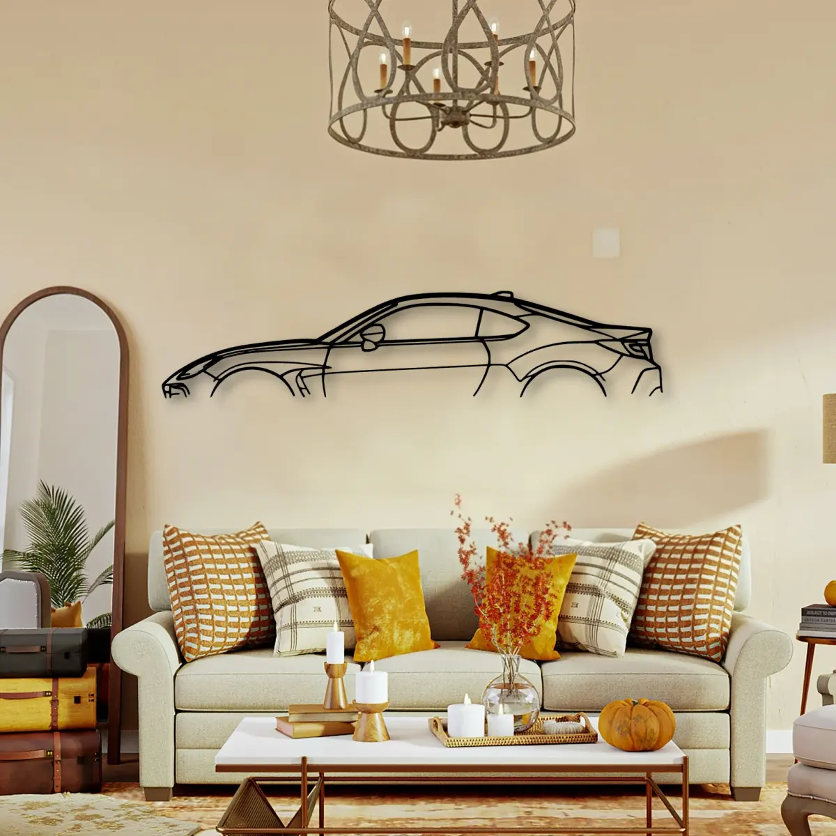 Subaru Brz 2021 profile on a statement wall