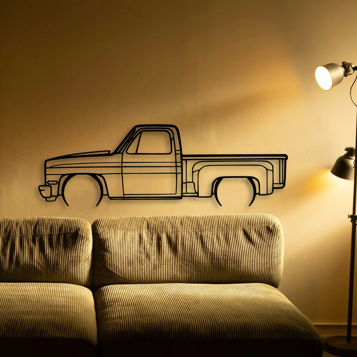 Chevrolet C10 Stepside 1987 cut-metal silhouette from the Tinvibe range