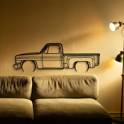 Chevrolet C10 Stepside 1987 cut-metal silhouette from the Tinvibe range