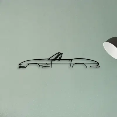 C2 Convertible 1964 — XS (50 cm) metal wall art
