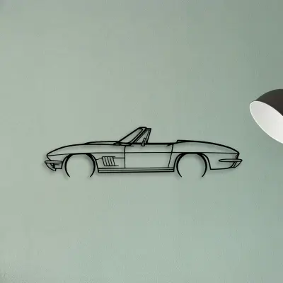 C2 Convertible 1967 — XS (50 cm) metal wall art