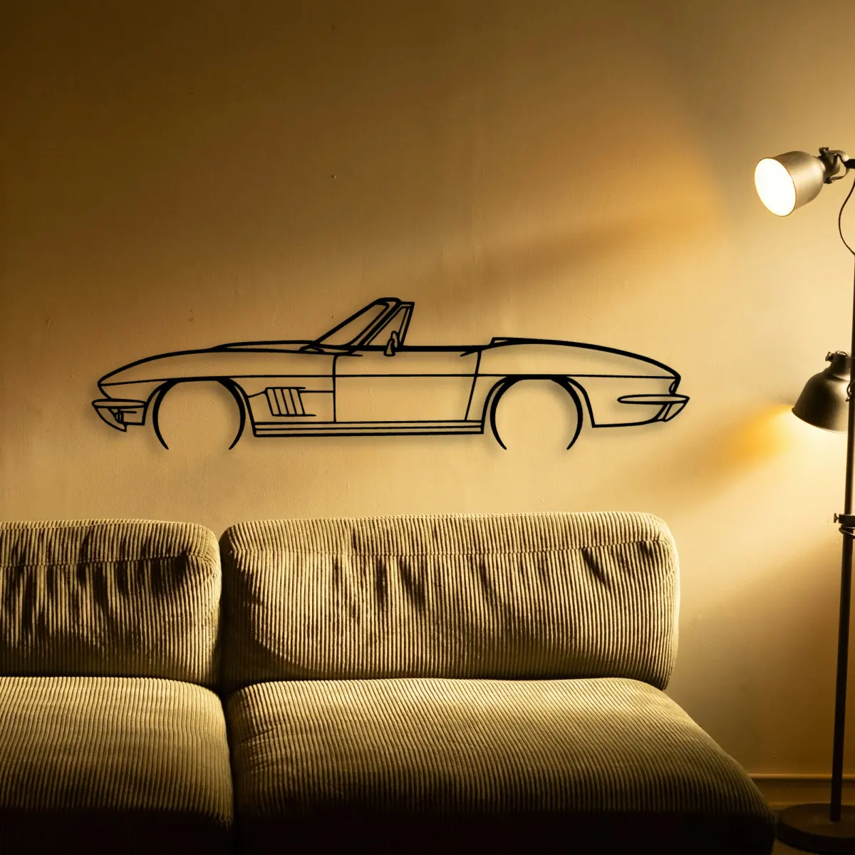 Chevrolet C2 Convertible 1967 cut-metal silhouette from the Tinvibe range