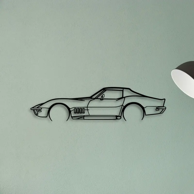 C3 1969 — XS (50 cm) metal wall art