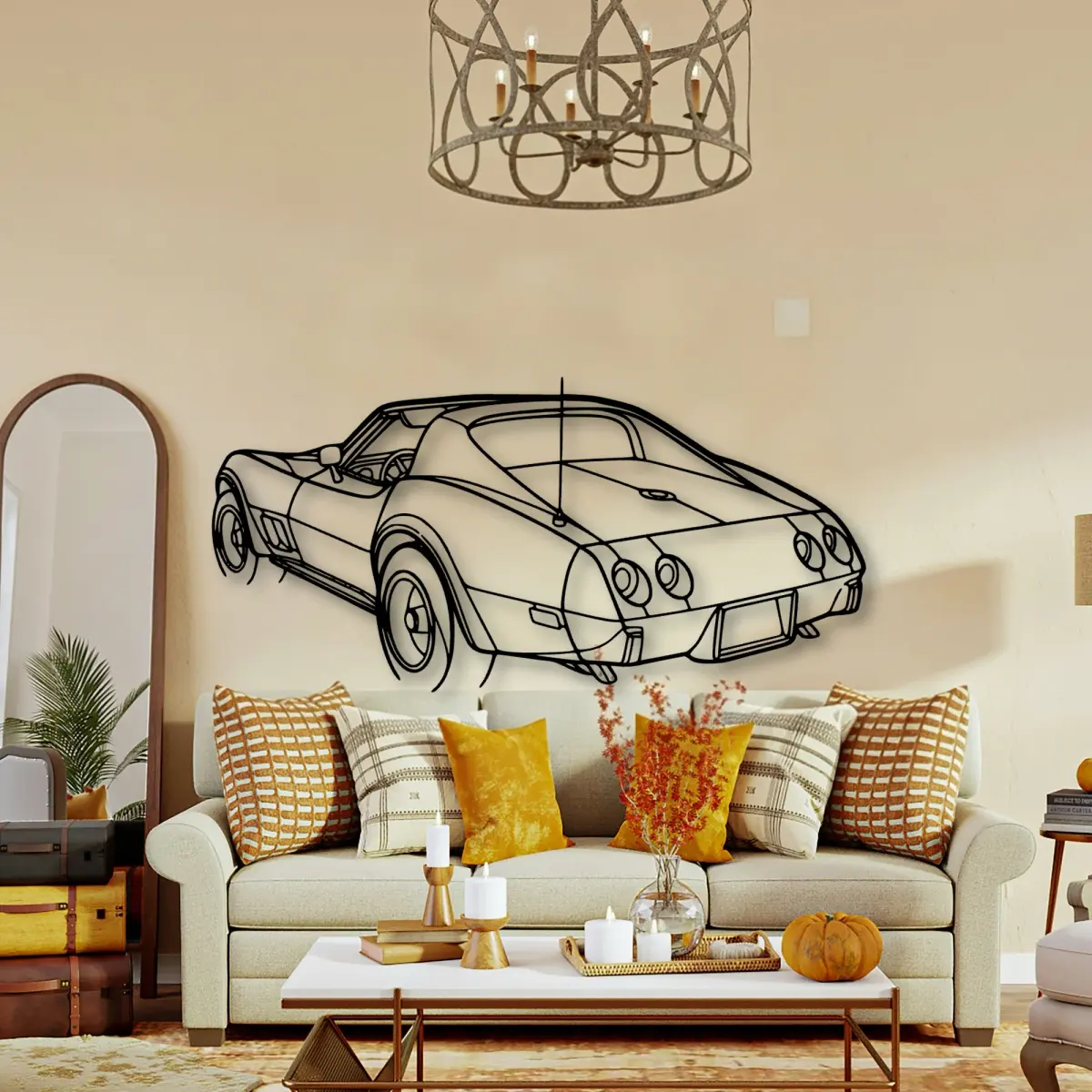 Chevrolet C3 1976 shape on a hero wall