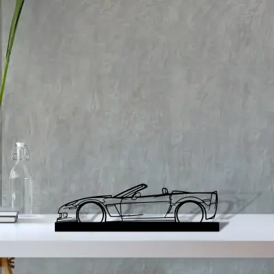 c6-cabrio — S (30 cm) metal wall art