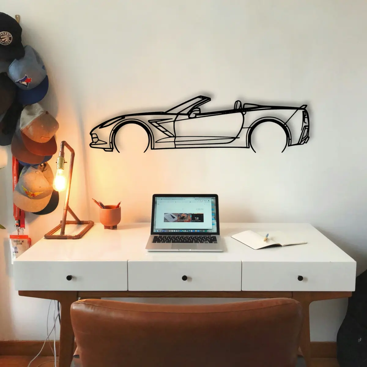 Chevrolet C7 2014 Cabrio cut-metal silhouette from the Tinvibe range
