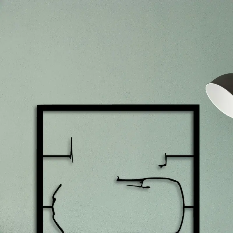 C7 Frame — XS (50 cm) metal wall art