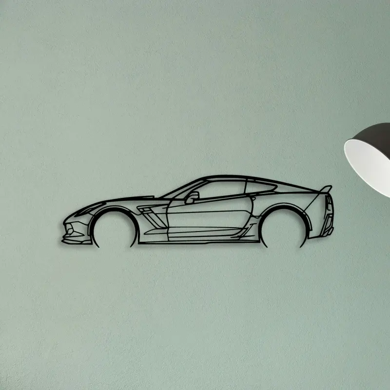 C7 Z06 — XS (50 cm) metal wall art
