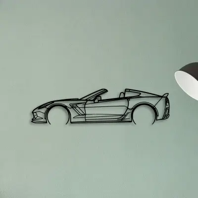 C7 Z06 TOP OFF 2 — XS (50 cm) metal wall art