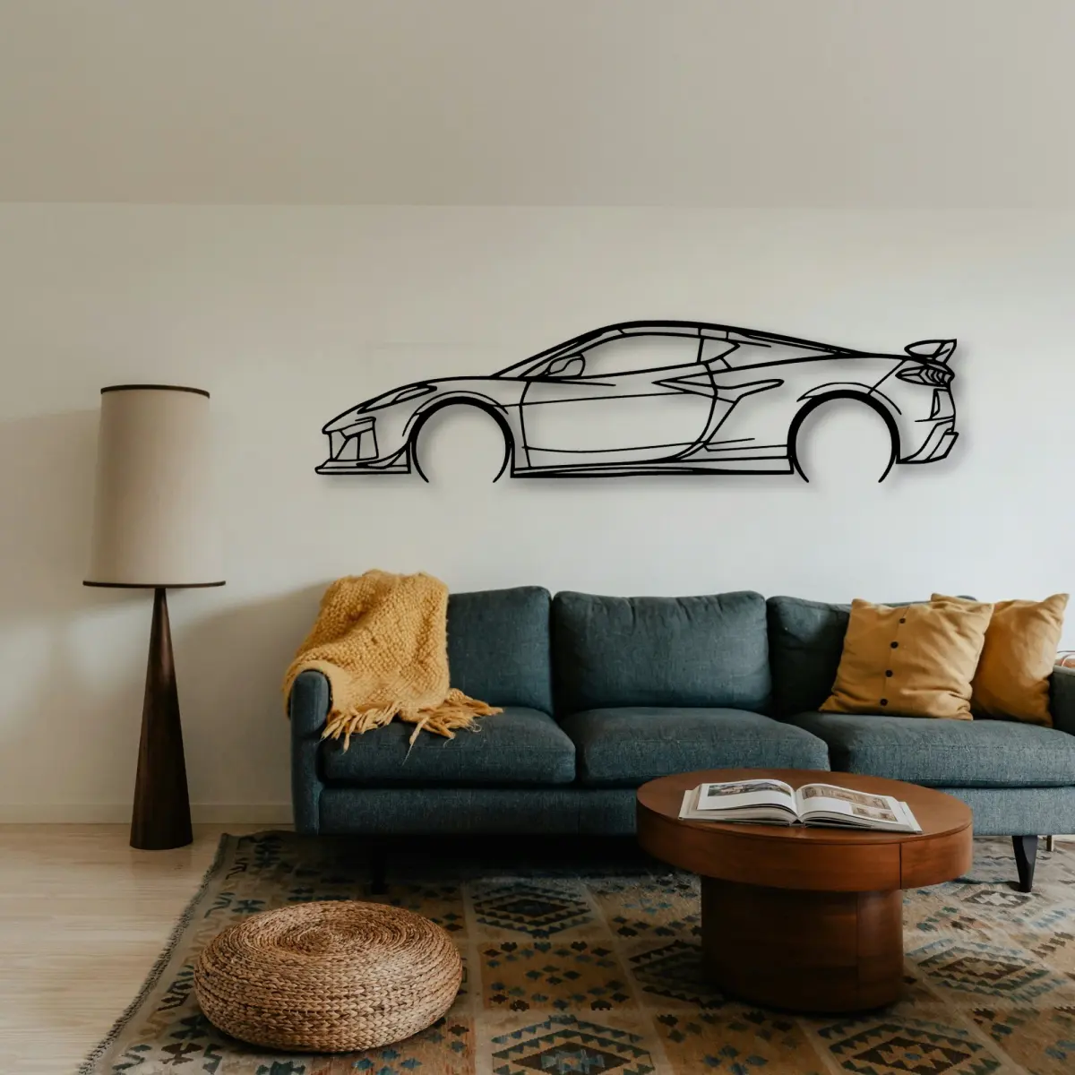 Chevrolet C8 Z06 2 profile on a statement wall