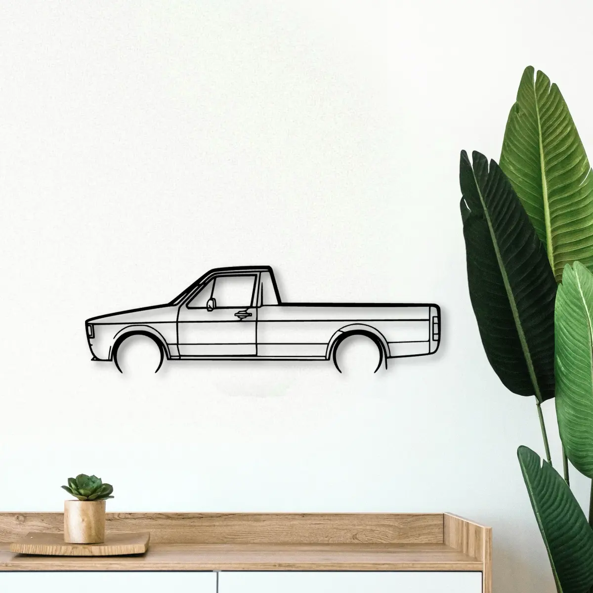 Volkswagen Caddy 1981 laser-cut outline from the Tinvibe range