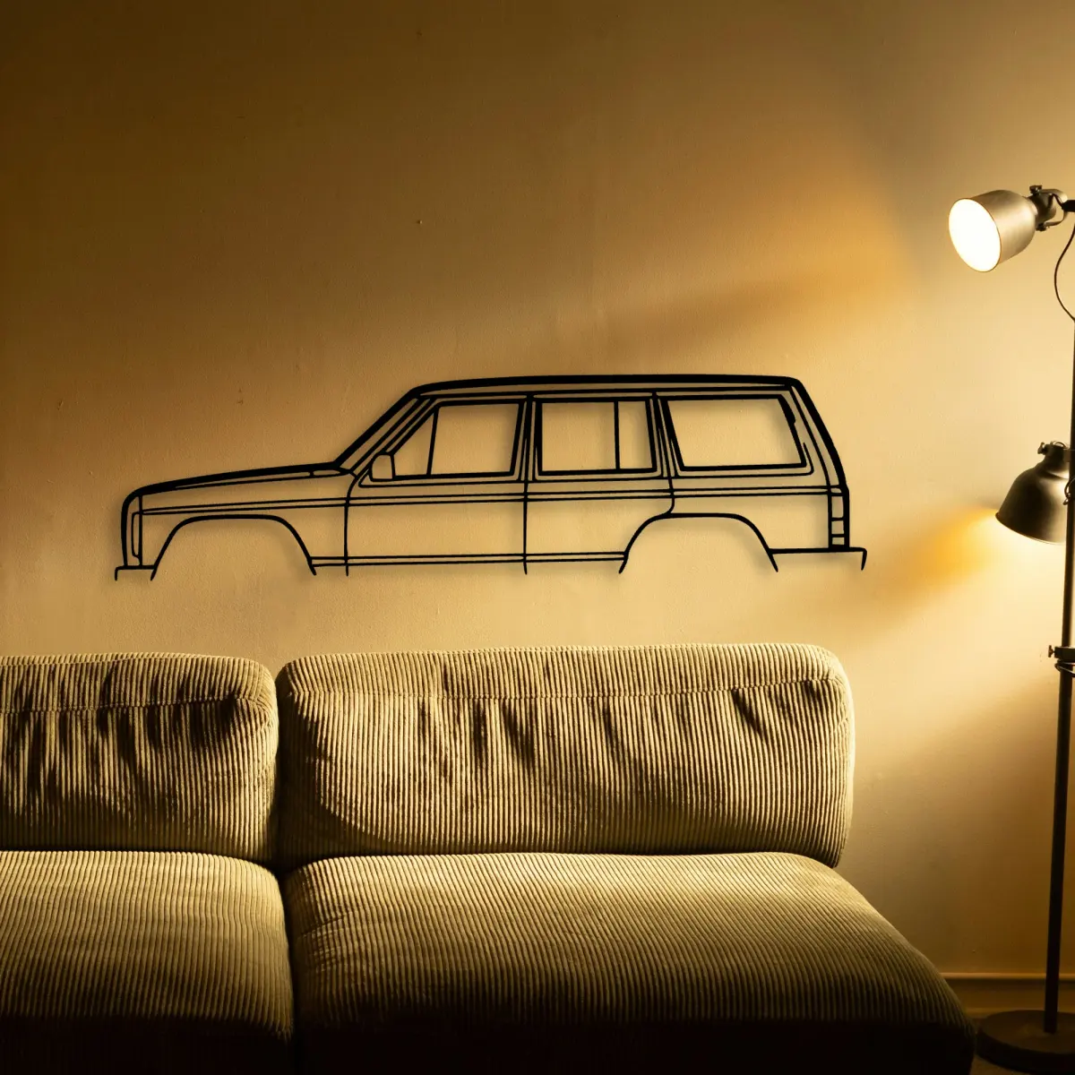 Jeep Cherokee 2000 cut-metal silhouette from the Tinvibe range