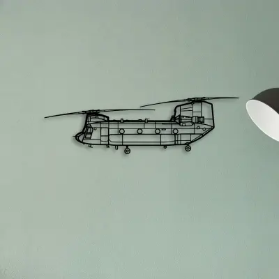 Chinook Ch 47 — XS (50 cm) metal wall art