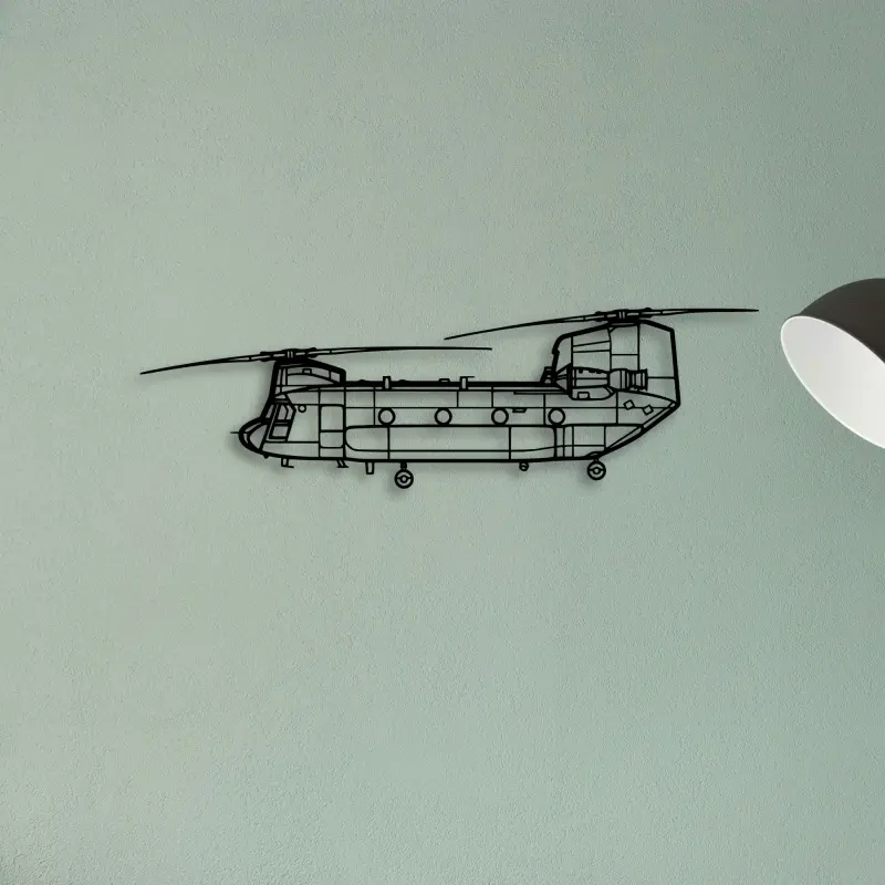 Chinook Ch 47 — XS (50 cm) metal wall art