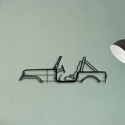 CJ7 1986 — XS (50 cm) metal wall art
