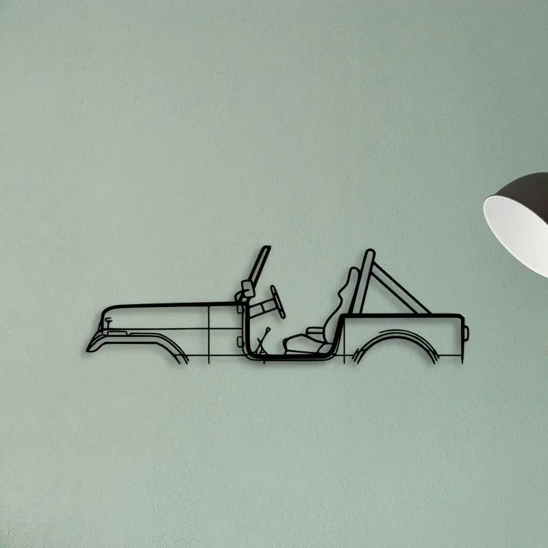 CJ7 1986 — XS (50 cm) metal wall art