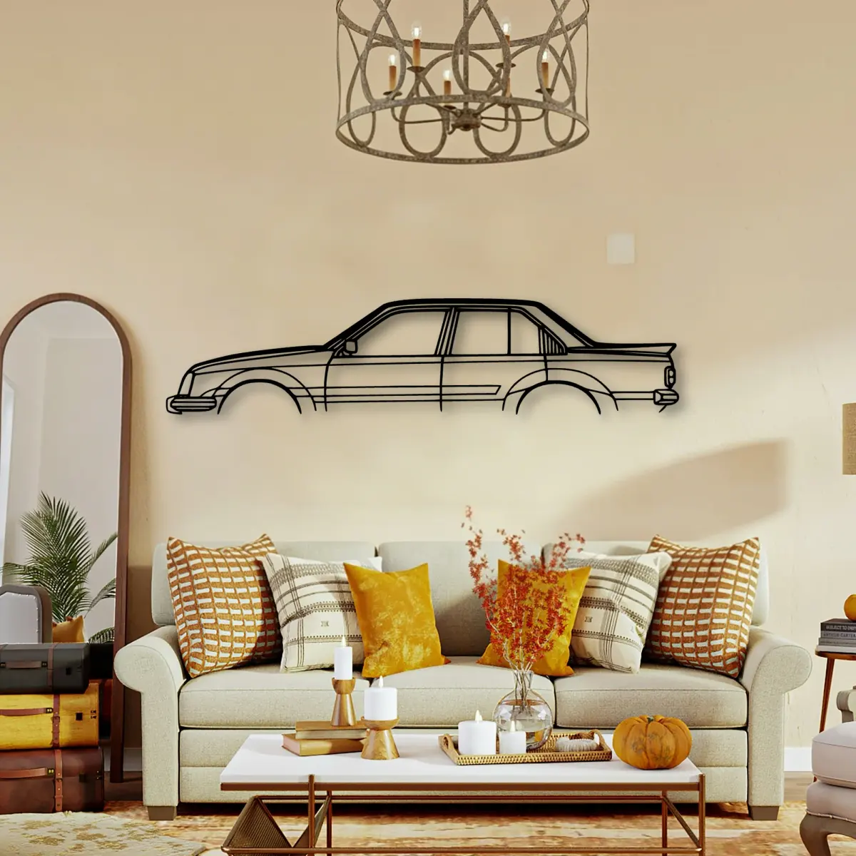 Holden Commodore Vc Brock profile on a statement wall
