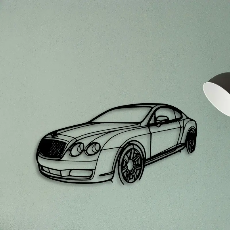 Continental GT 2007 Angle — XS (50 cm) metal wall art