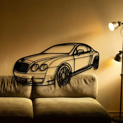 Rolls-Royce & Bentley Continental GT 2007 laser-cut outline from the Tinvibe range