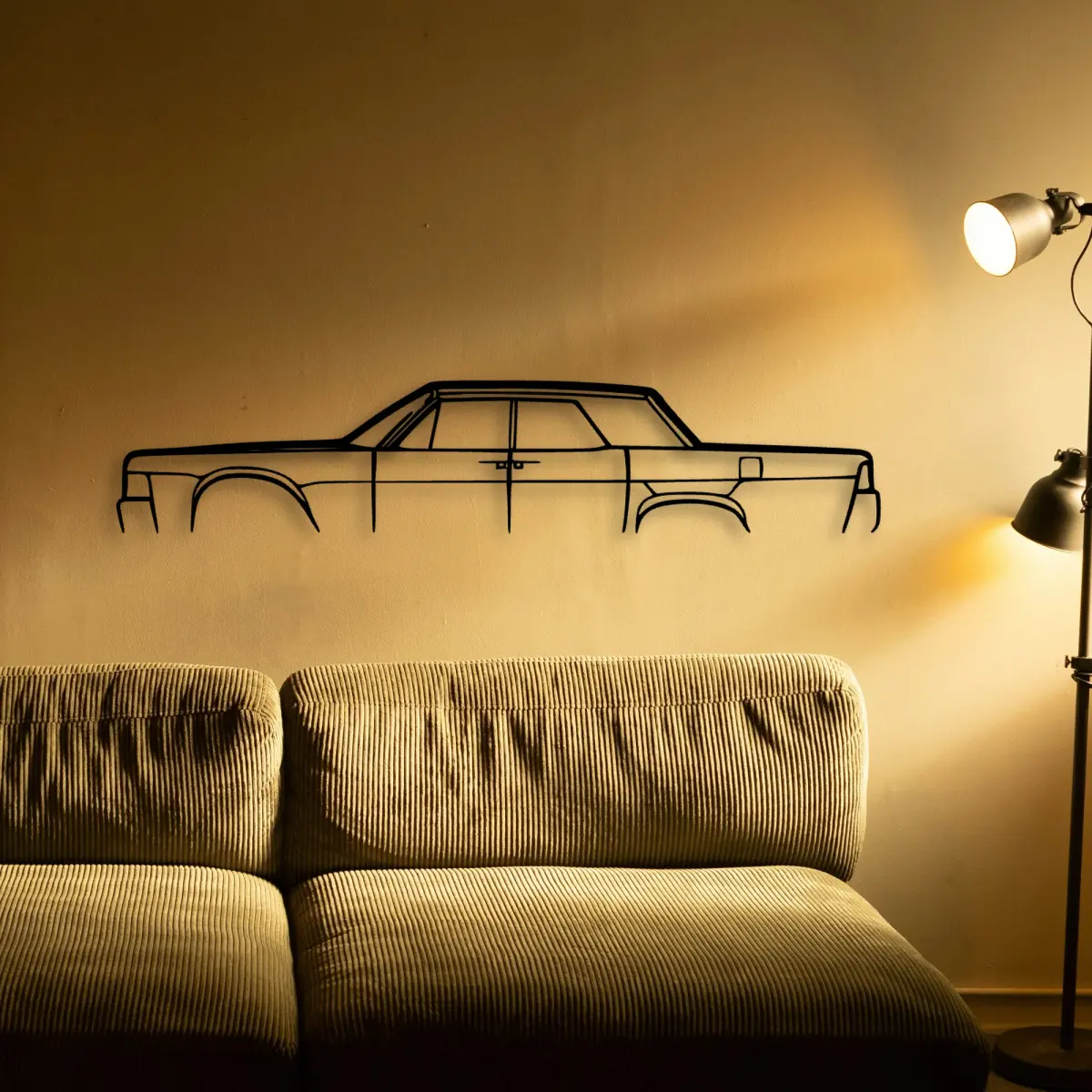Rolls-Royce & Bentley Continental Sedan silhouette on a feature wall