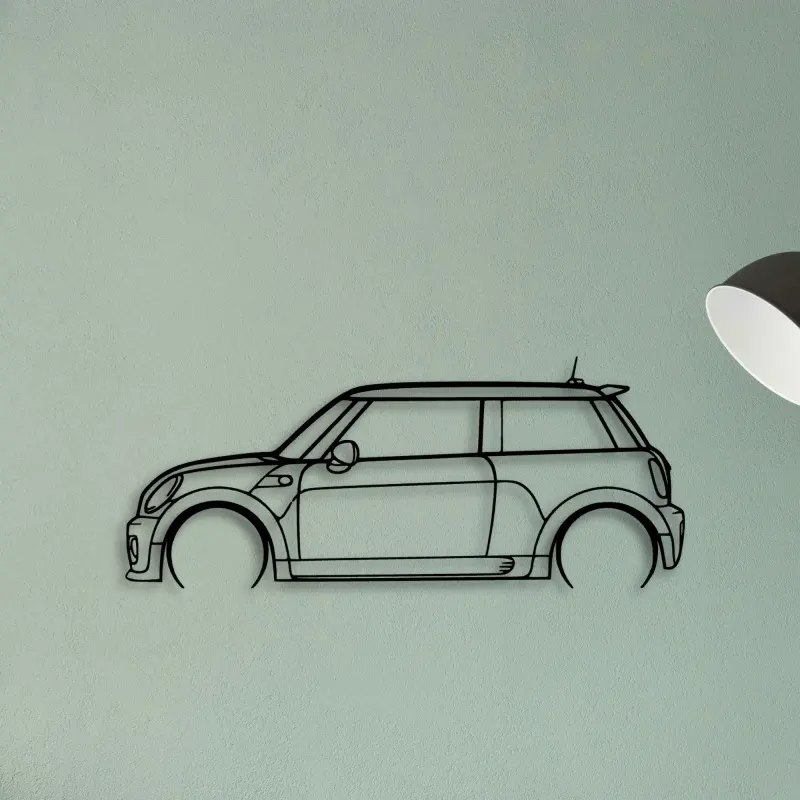 Cooper JCW 2010 — XS (50 cm) metal wall art